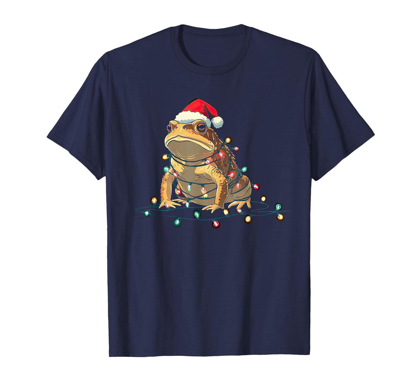 Funny Toad Christmas Graphics Animal Lights Lover T-Shirt