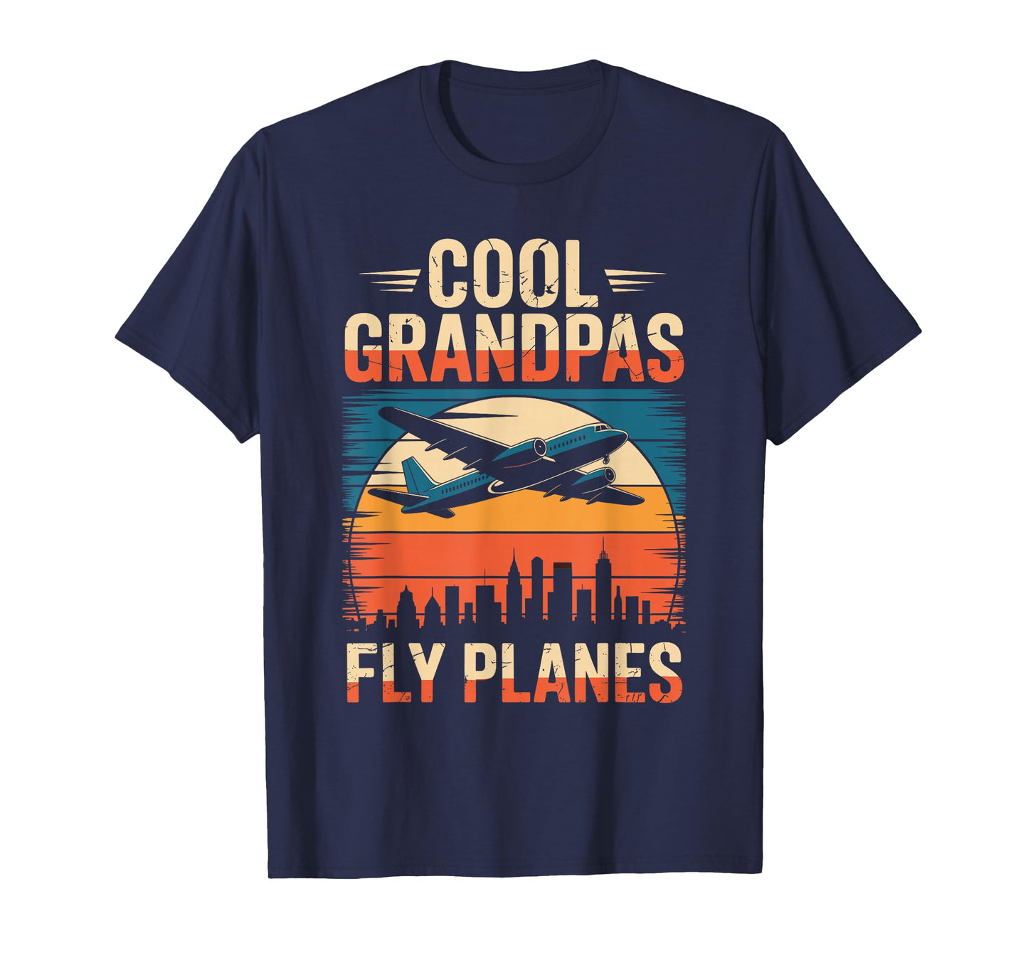 Cool Grandpas Fly Planes Airplane Pilot T-Shirt