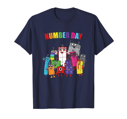 Number Day Colorful Math Numbers Educational Learning T-Shirt