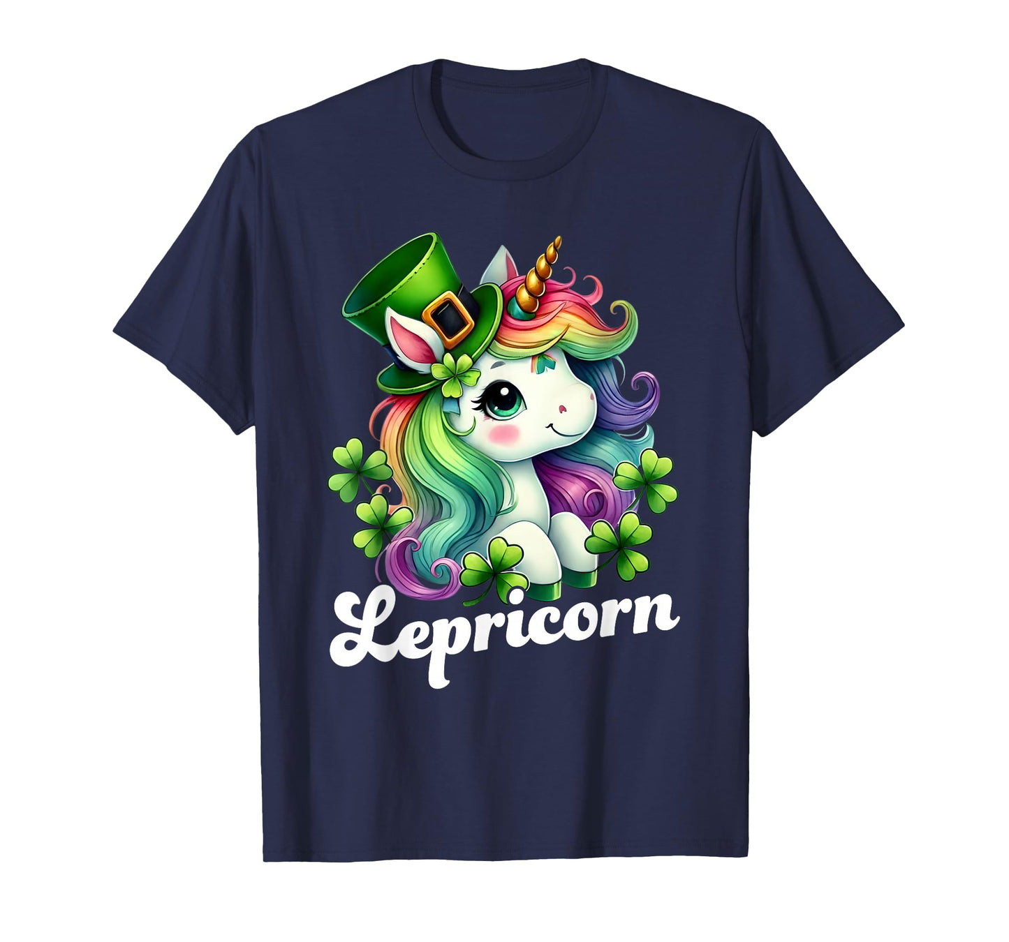 Lepricorn Rainbow St Patricks Day Unicorn Girls Kids Teacher T-Shirt