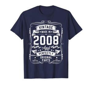 Vintage 2008 18yr 18th Birthday Gifts for Men 18 Years Old T-Shirt