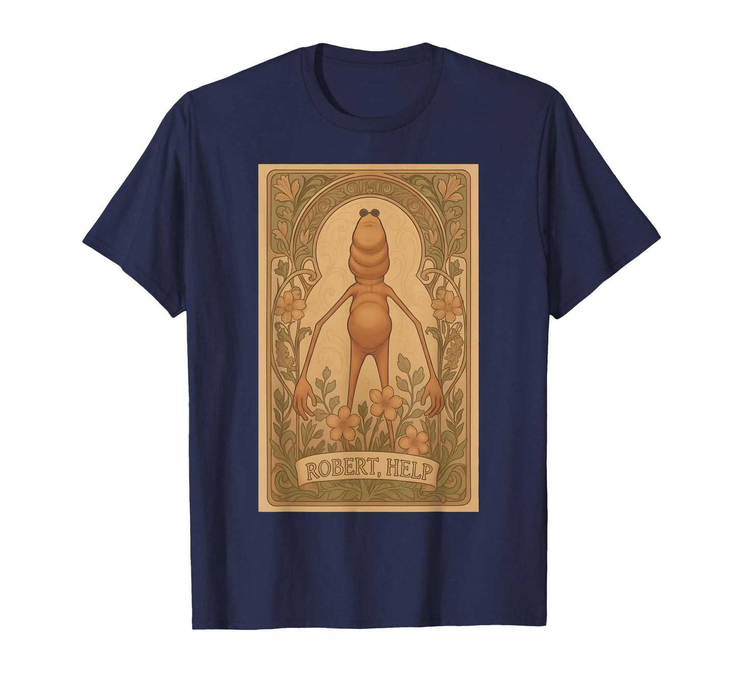 Vintage Marcus The Worm Meme Robert Help Nouveau Art Meme T-Shirt