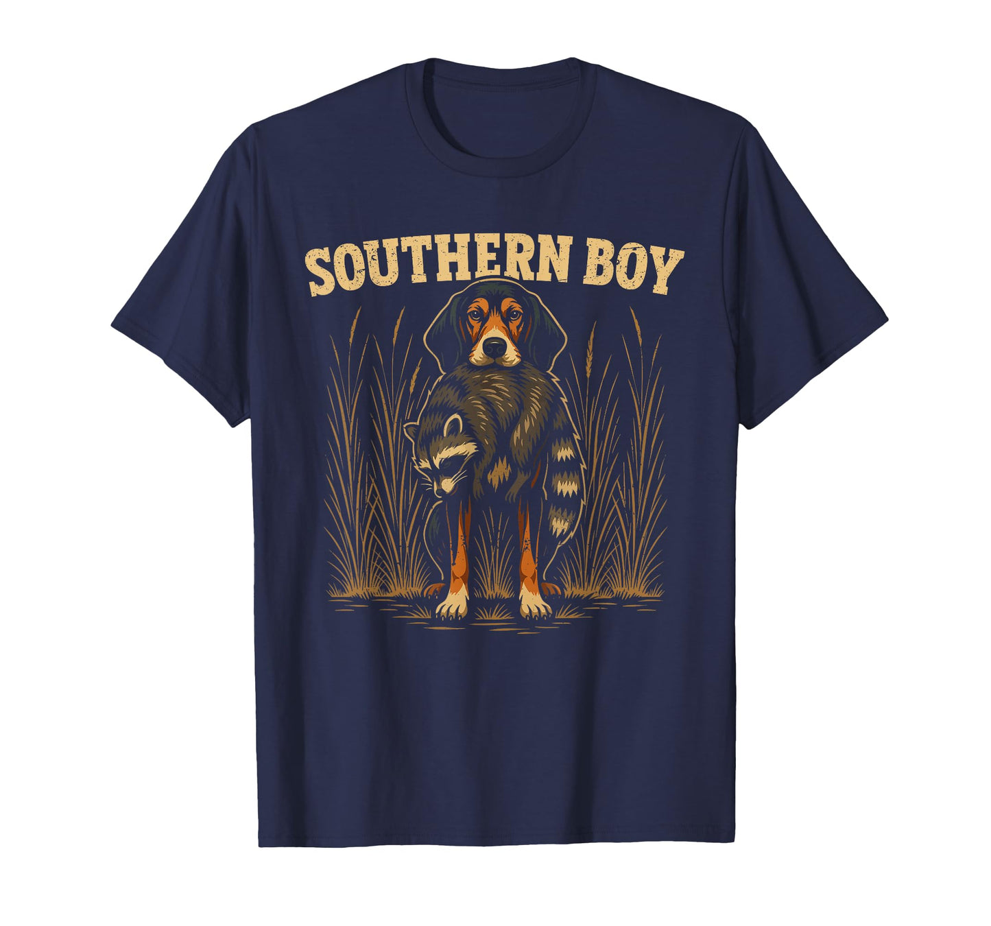 Coon Hunting Raccoon Hunter Hound Dog Southern Boy T-Shirt