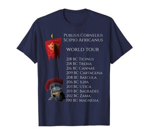 Ancient Roman History SPQR - Scipio Africanus World Tour T-Shirt