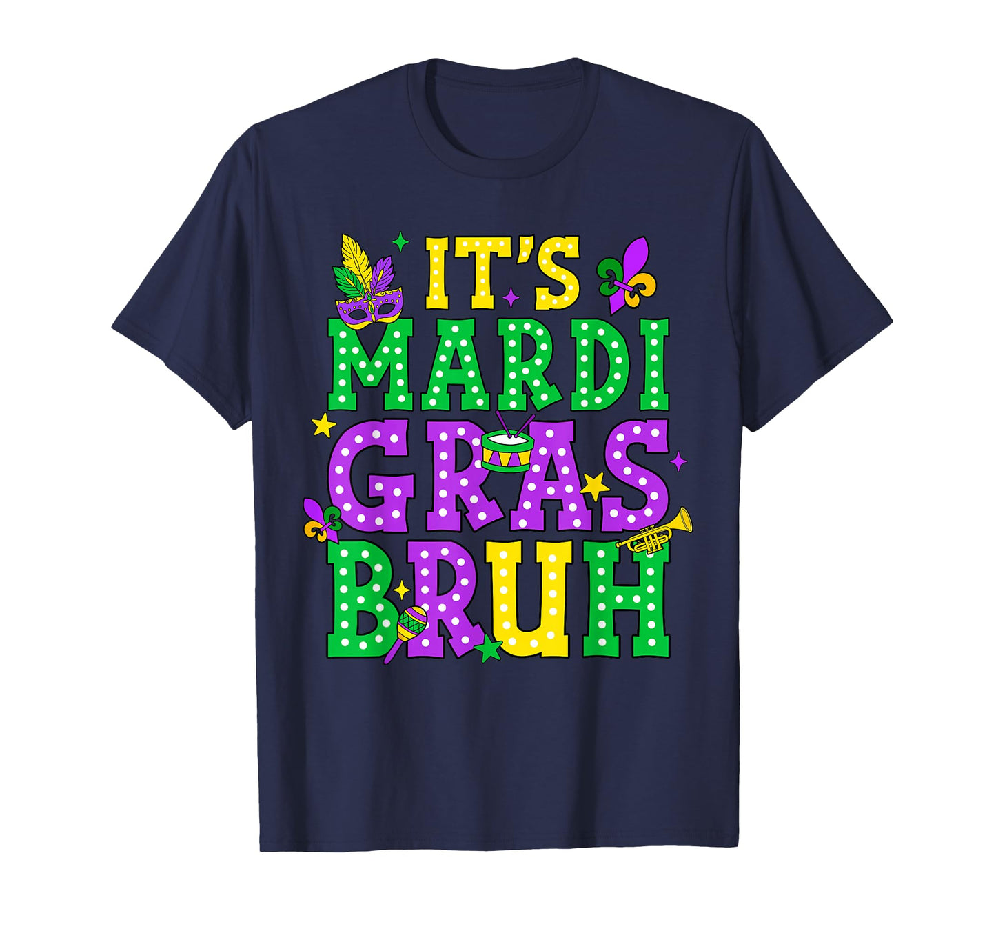 Bruh Mardi Gras Teens Boys Kids Mardi Gras T-Shirt