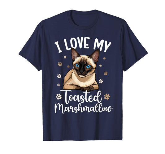 I Love My Siamese Cat Owner Siamese Lover T-Shirt