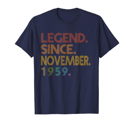 Legend November 1959 66th Birthday Men Women 66 Year Old T-Shirt
