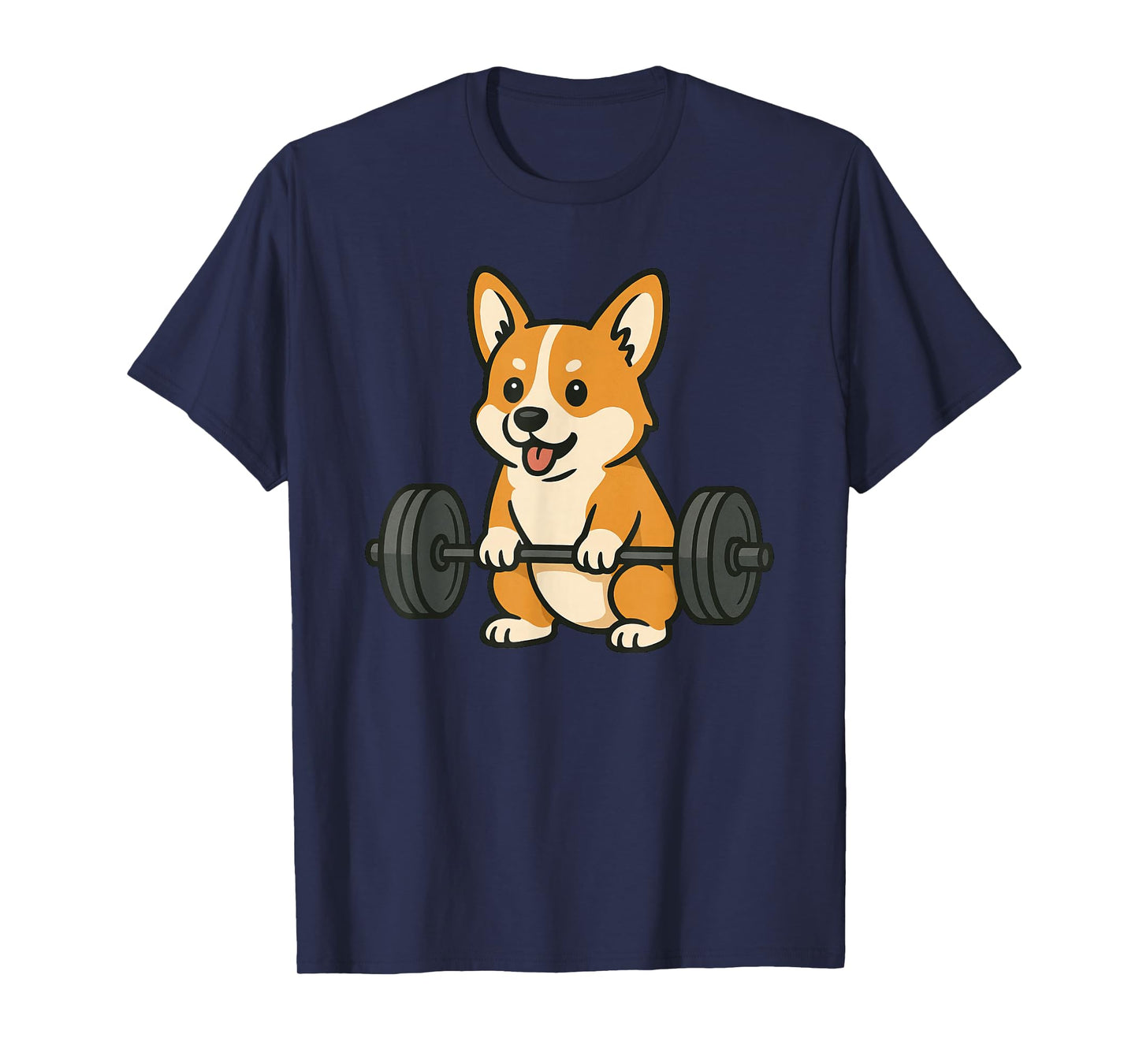 Corgi Dog Powerlifting Weightlifting Gym Workout T-Shirt