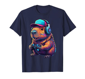 Funny Capybara Gamer Gaming Video Games Capybara T-Shirt