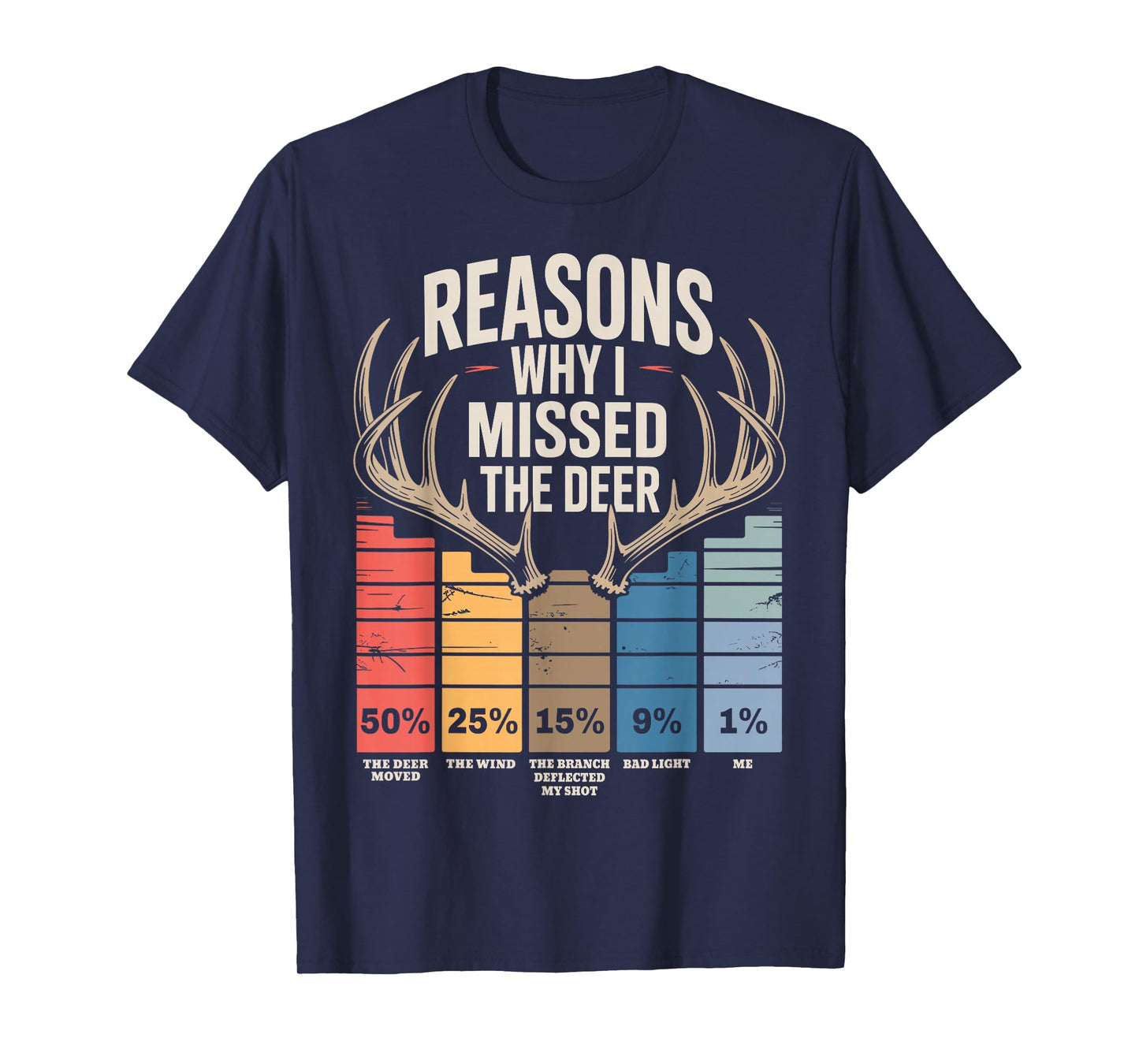 Funny Hunter Reasons Why I Missed The Deer Hunting T-Shirt