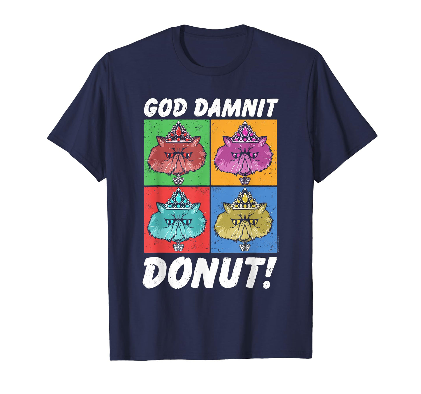 God Damnit Donut Cat Pop Art Book T-Shirt