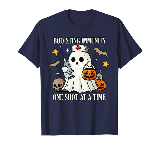 Halloween Nurse Immunology Nurse Funny Shot Nurse Season T T-Shirt