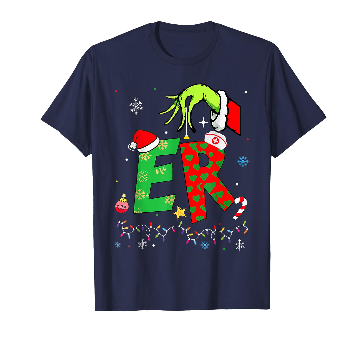 Emergency Department Xmas Holiday ER Nurse Christmas T-Shirt