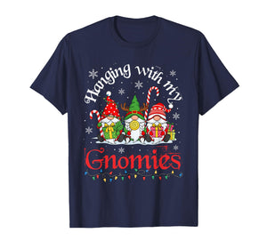 Hanging with My Gnomies Funny Gnome Friend Christmas Pajama T-Shirt