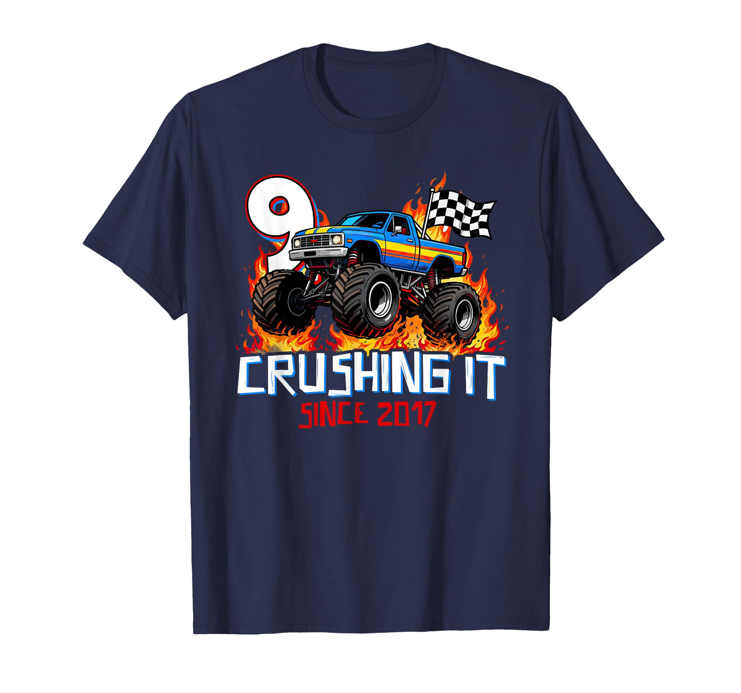 Crushing It Since 2017 Nine 9th Birthday Boys 9 Years Old T-Shirt