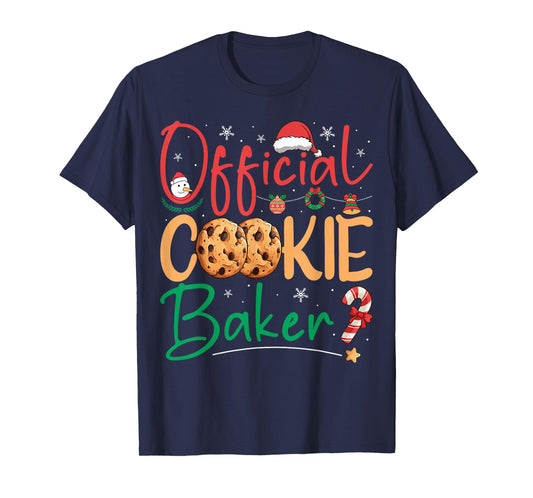Official Cookie Baker Funny Christmas Pajamas Xmas Matching T-Shirt
