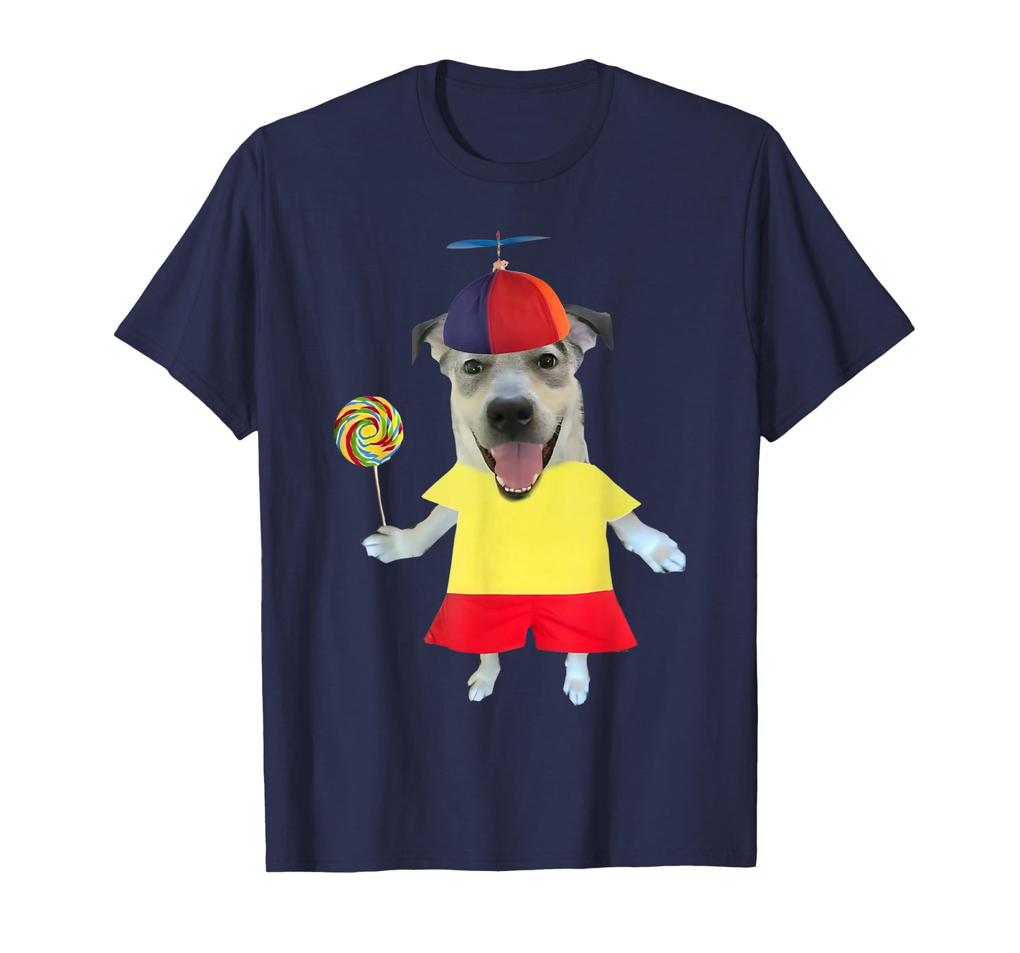 Funny Silly Dog with Lollipop Meme for Men Women Kids T-Shirt
