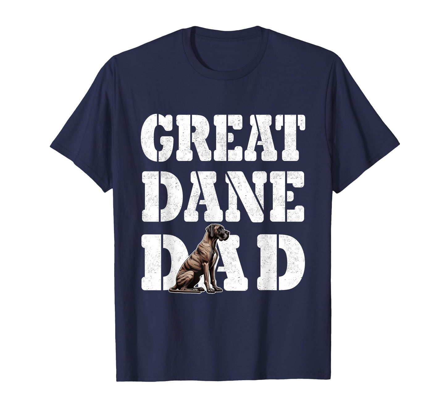 Brindle Great Dane Dad, Giant Breed Lover, Cute Dog Dad T-Shirt