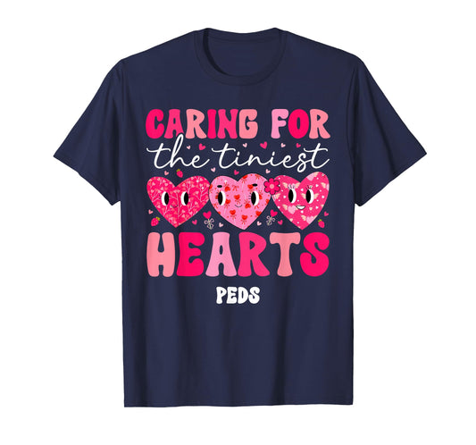 Groovy Peds Nurse Valentine Pediatric Nurse Valentines Day T-Shirt