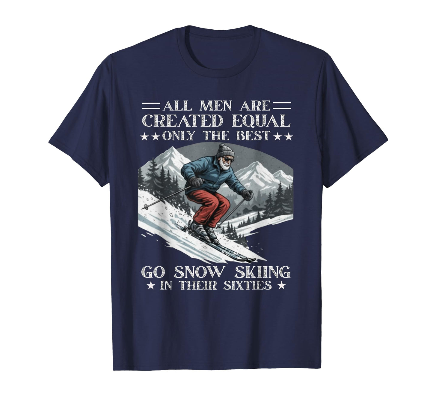 60th Birthday Skiier Lover Gift Sixty Years Old Funny Skiing T-Shirt