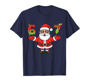 67 Christmas Santa Funny Six Seven Ice Cream Drip Christmas T-Shirt