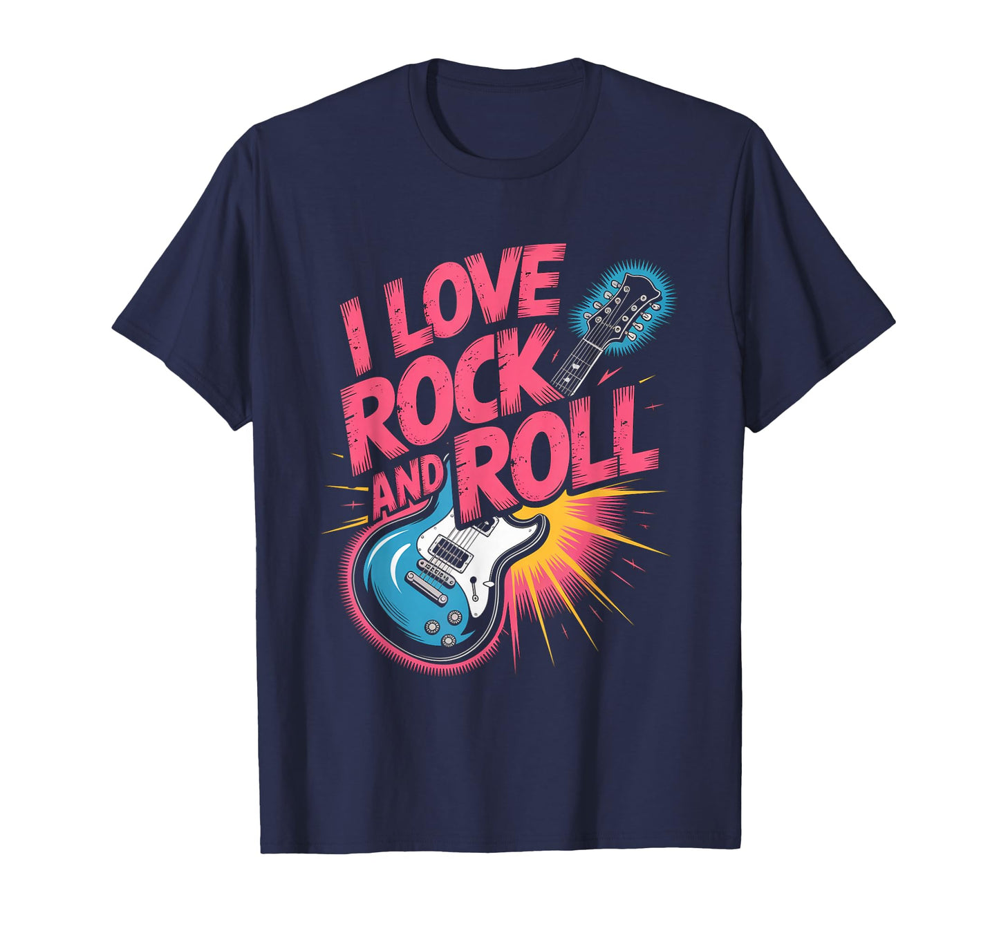 I Love Rock and Roll Guitar Enthusiasts T-Shirt
