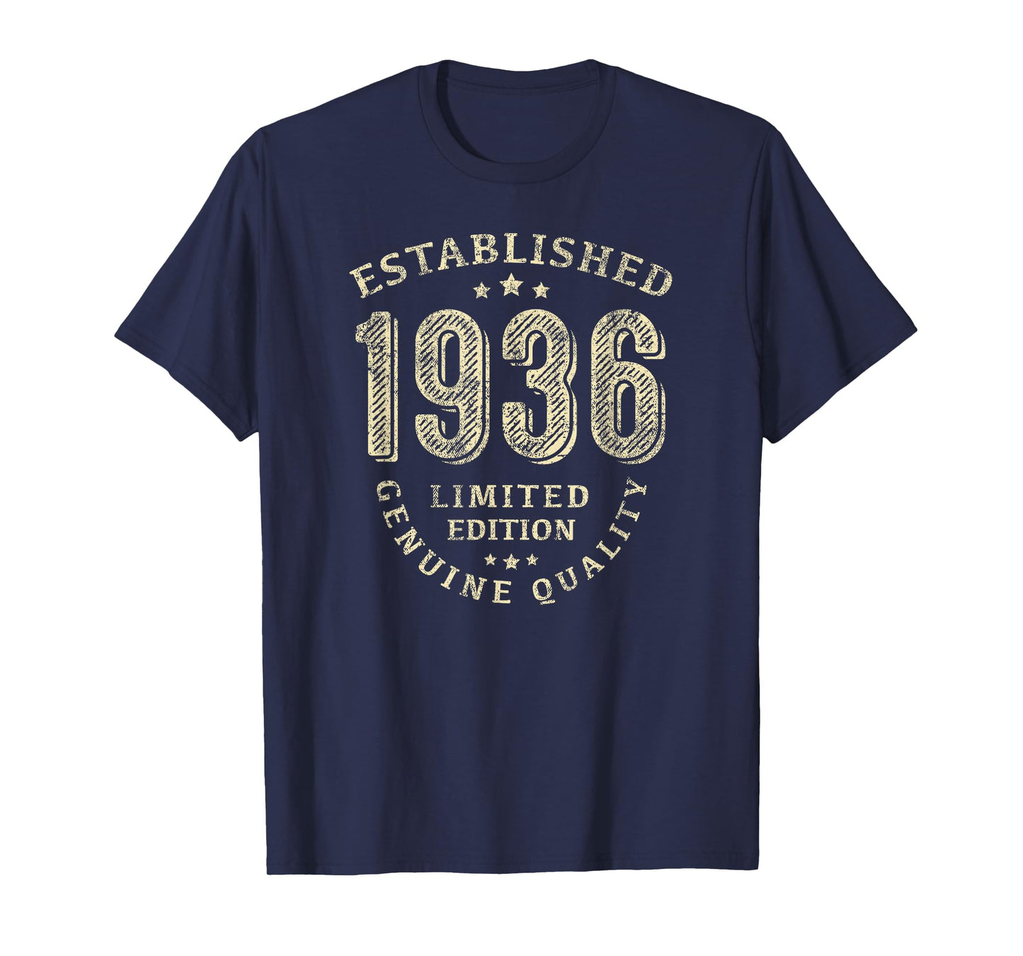 Vintage 1936 Birthday Men Grandpa Established Graphic T-Shirt