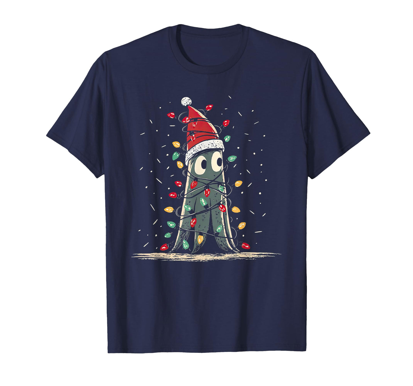 Funny Squid Christmas Graphics Animal Lights Lover T-Shirt