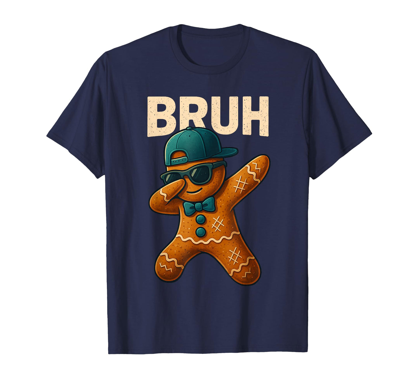 Dabbing Gingerbread Bruh Christmas Dab Teen Boys Toddler Kid T-Shirt
