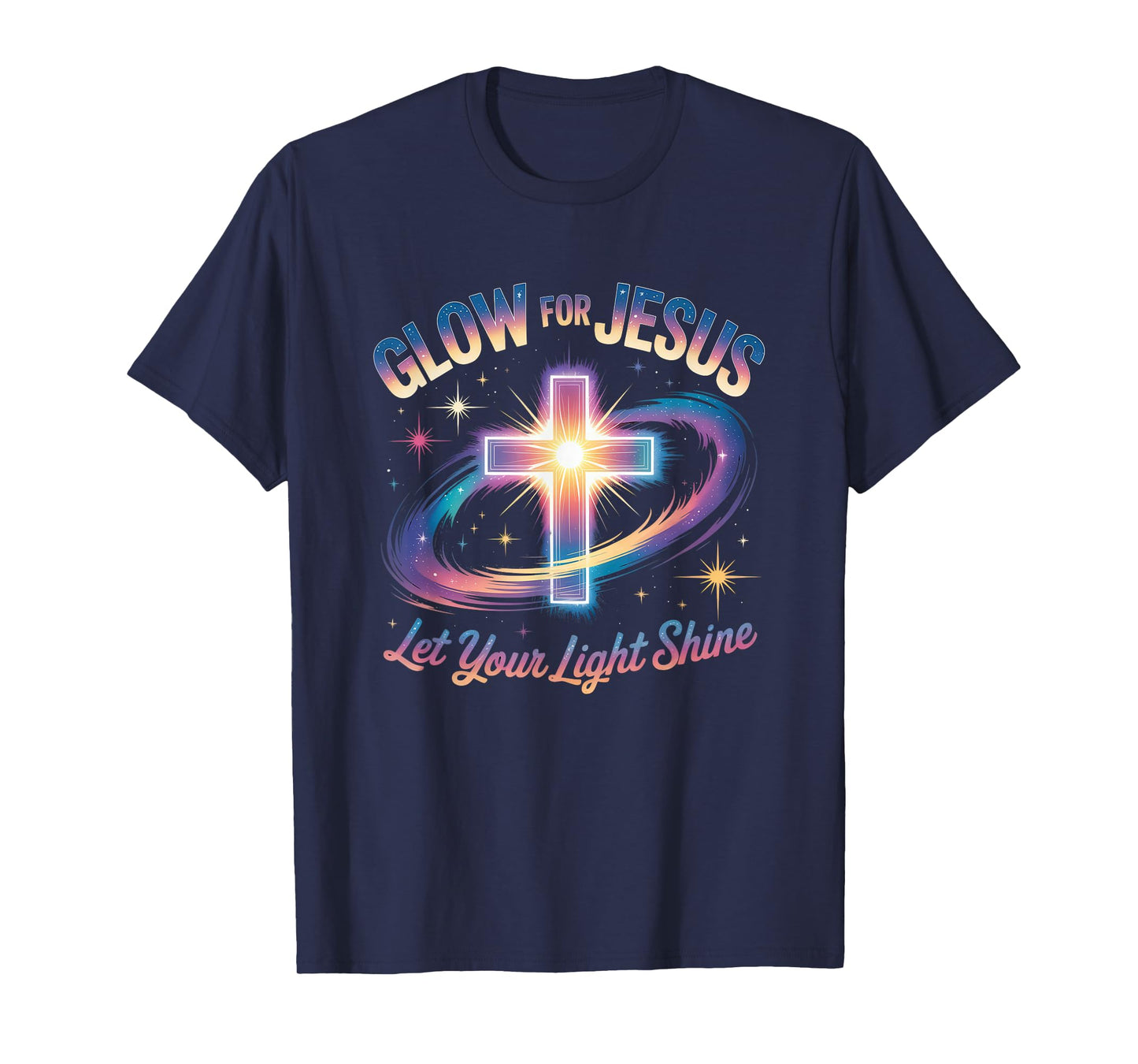 Glow for Jesus Tshirt Christian Faith Lion God Christianity T-Shirt