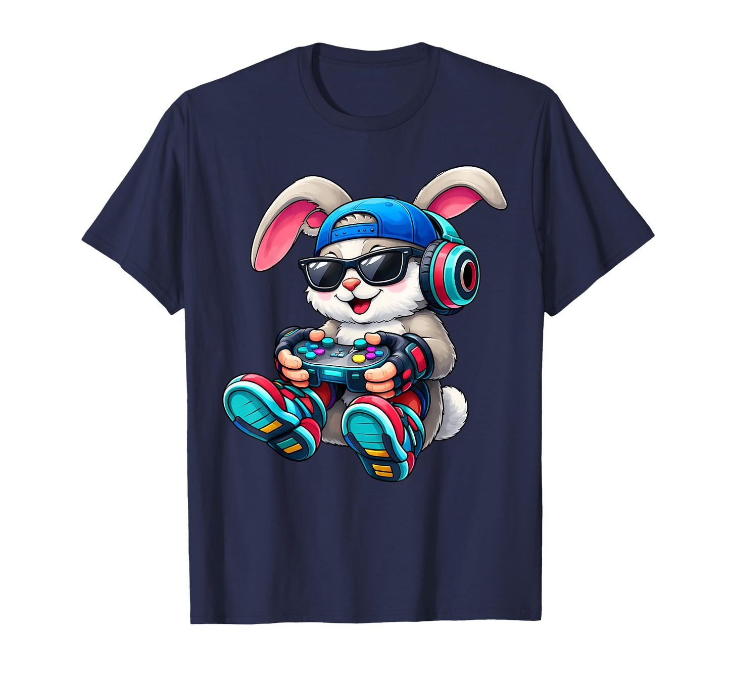 Boys Easter Funny Video Games Bunny Happy Easter Day Gamer T-Shirt