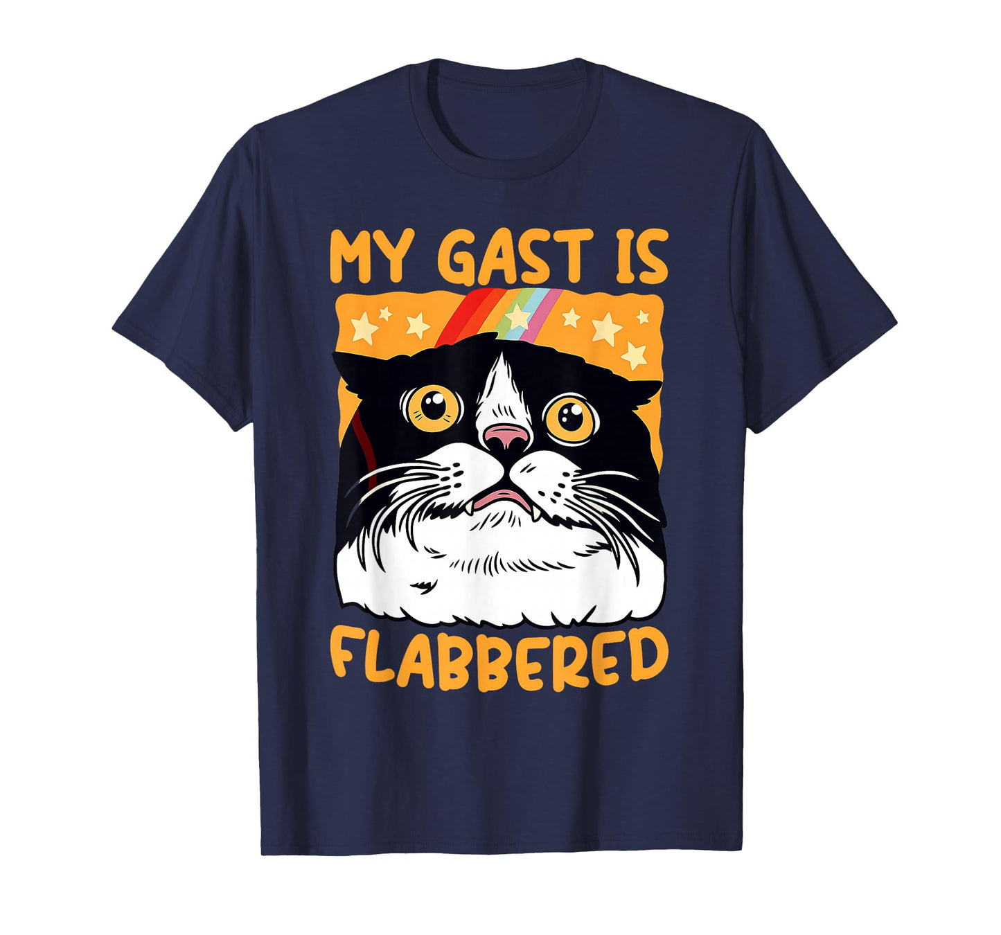 Surprised Cat My Gast is Flabbered Funny Cat Viral Meme T-Shirt
