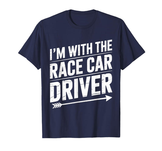 I'm with Race Car Driver Costume Halloween Couple Racecar T-Shirt