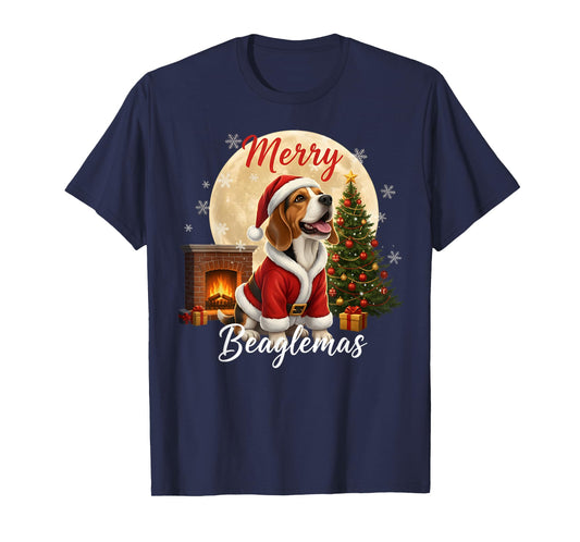 Beagle Christmas Beagle Costume Beagle Xmas Merry Beaglemas T-Shirt