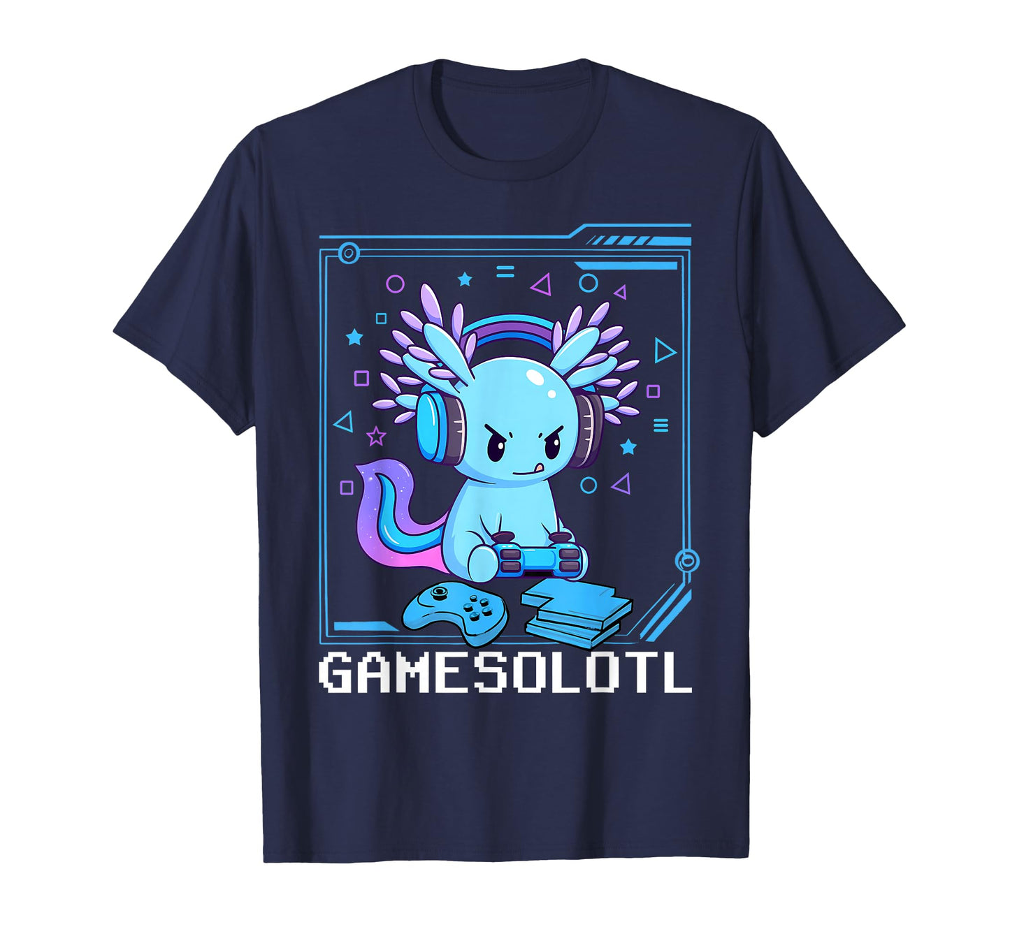 Gamesolotl Axolotl Video Gamer Kawaii Anime Gifts Boys Teens T-Shirt
