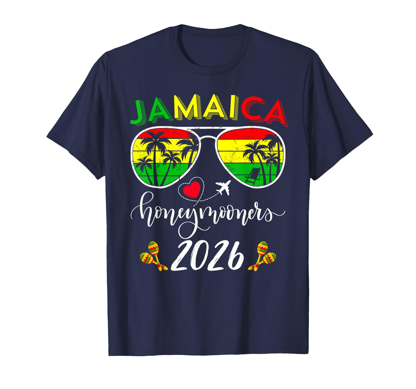 Jamaica Honeymoon 2026 Couple Summer Vacation Matching Beach T-Shirt