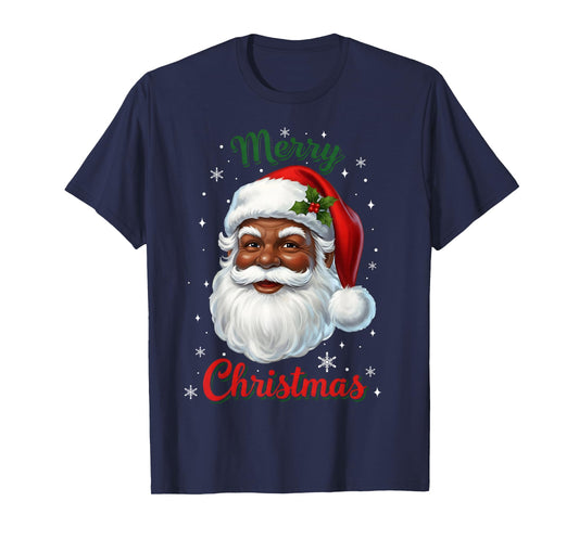 African American Santa Christmas Cool Black X-Mas T-Shirt