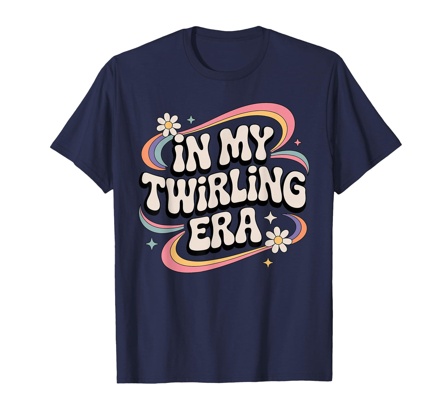 Cool Baton Twirling Art for Women Girls Twirl Baton Twirler T-Shirt