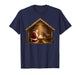 Kneeling Santa Claus & Baby Jesus Merry Christmas Christians T-Shirt