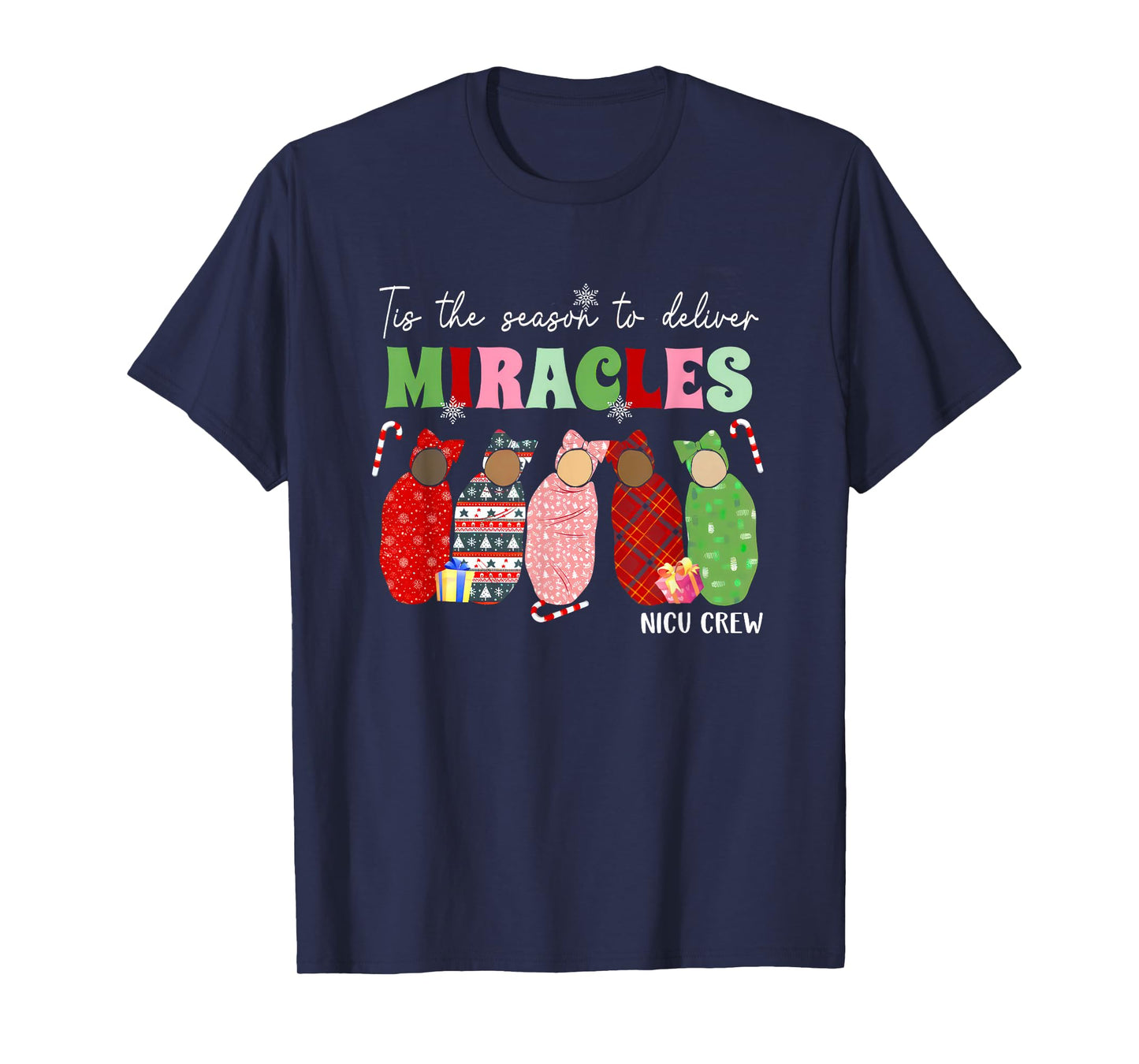Tis The Season to Save Miracles Nicu Crew Nurse Christmas T-Shirt