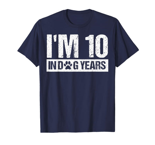 Funny 70th Birthday I'm 10 in Dog Years 70 Year Old Men T-Shirt