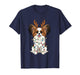 Papillon Dog Christmas Reindeer Lights Funny Dog Lover Xmas T-Shirt