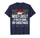 Most Likely to Watch Anime On Christmas Cool Anime Christmas T-Shirt