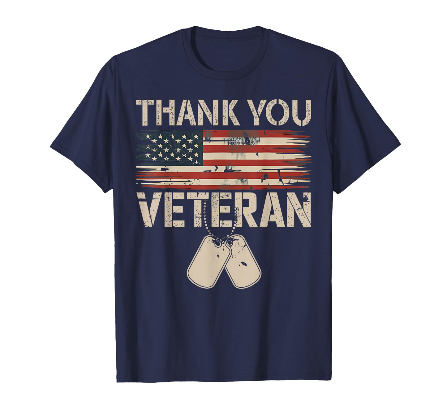 Thank You Veterans Patriotic American Flag Veterans Day T-Shirt