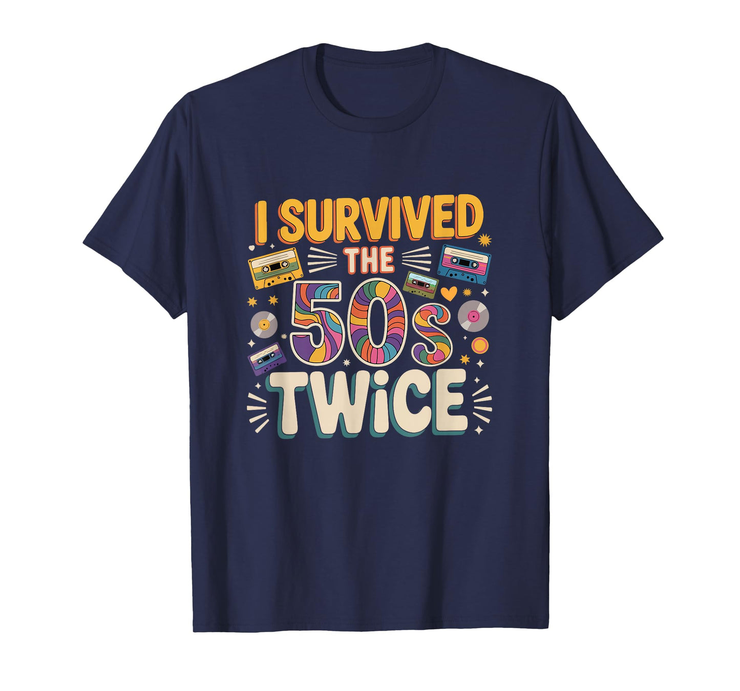 I Survived The 50s Twice Funny Joke 60th Birthday Classic T-Shirt