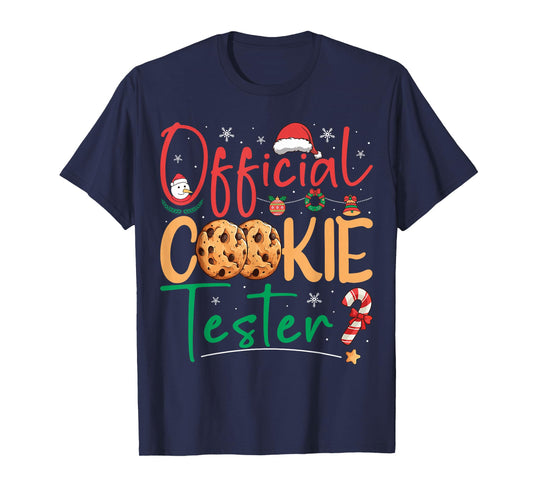 Official Cookie Tester Funny Christmas Pajamas Xmas Matching T-Shirt