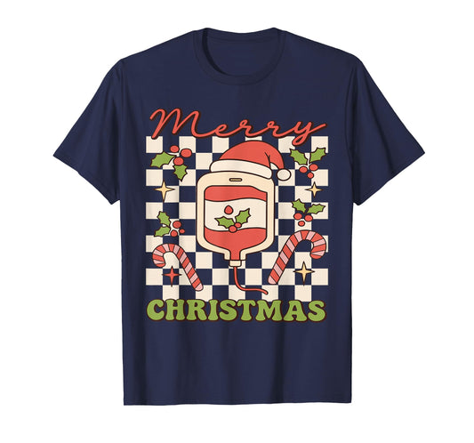 Merry Christmas Laboratory Medical Lab Science Blood Bank T-Shirt