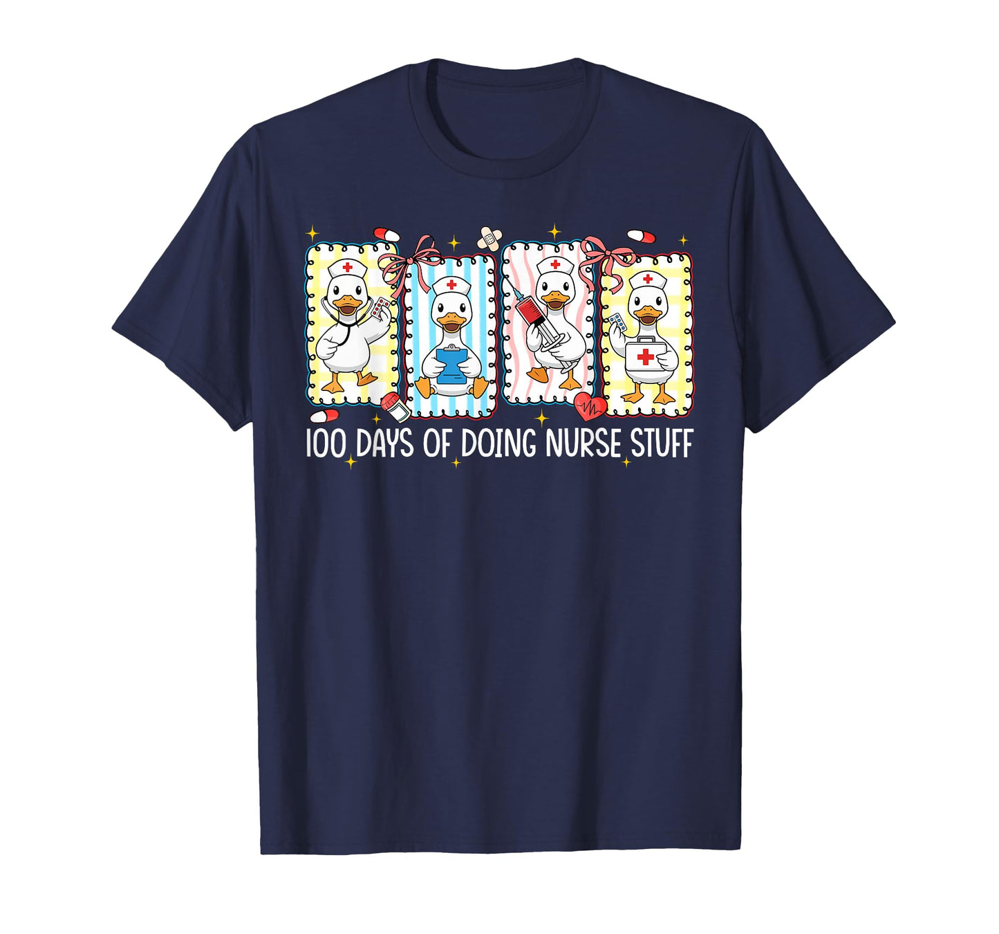 100 Days of Doing School Nurse Stuff Silly Goose Girl Women T-Shirt