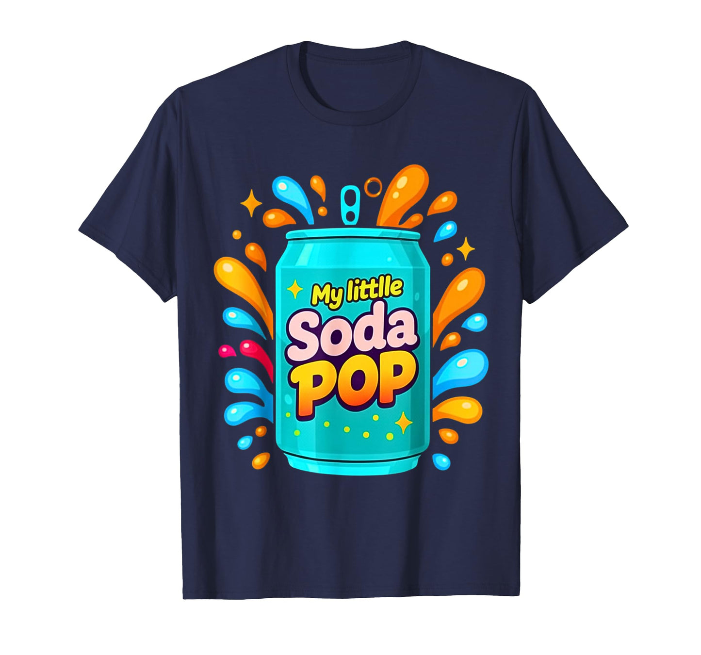 Soda Pop Cartoon Splash Cute Retro Beverage Joke T-Shirt