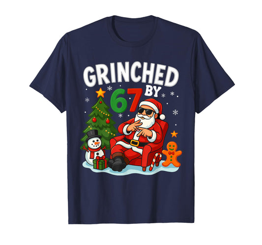 67 Six Seven Meme Christmas Grinched by 6-7 Gen Alpha Slang T-Shirt
